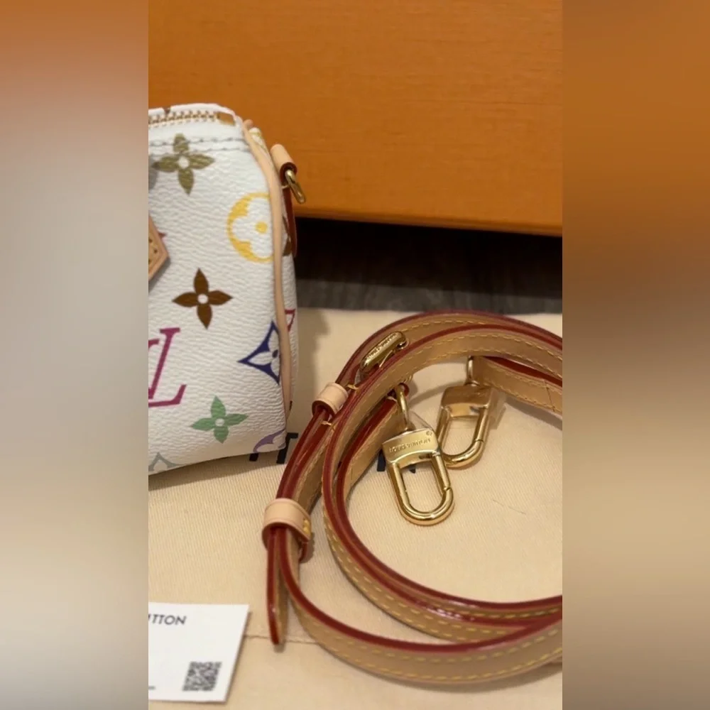 Louis Vuitton x Murakami Nano Speedy White Multicolor Monogram - Picture 4 of 10